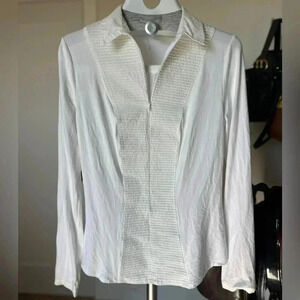 Movetes Quarter Zip Bamboo Blend Women’s Long Sleeve Top - Size 6 NWOT’s